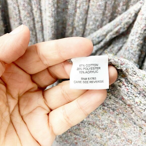 Maurices Medium Womens Taupe Colorful Knit Open Front Sleeveless Cardigan - Picture 4 of 6